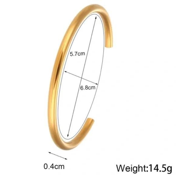 NEW ELEGANT 18K GOLD CUFF BRACELET, NICE BRACELET, CUTE BRACELET - Picture 7 of 7